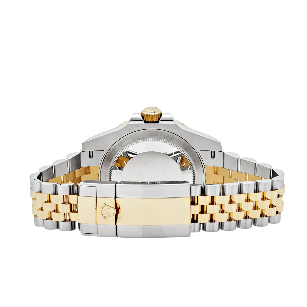 GMT-Master II 40mm Stainless Steel Yellow Gold Black Dial Jubilee 126713GRNR-0001