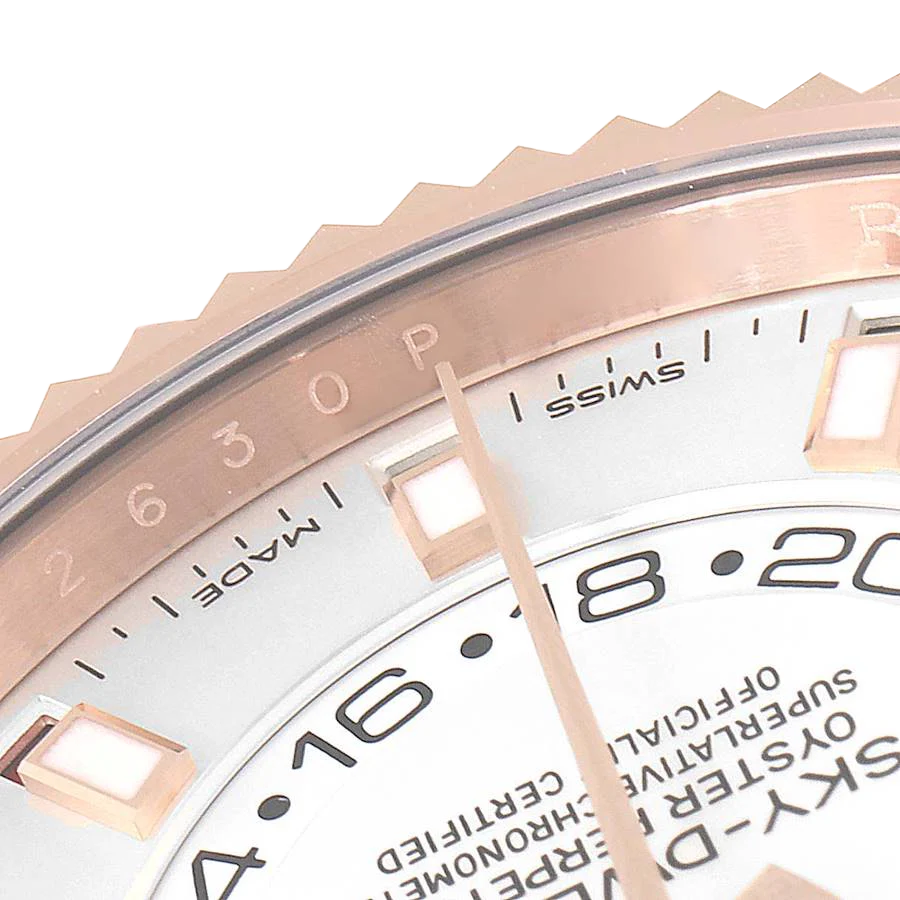 Sky-Dweller 42mm Rose Gold White Dial Mens Watch 326935