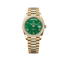 Day-Date 40 Yellow Gold Green Roman Numeral Dial Diamond Bezel M228348RBR-0040
