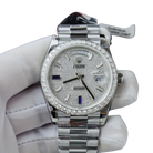 Day-Date 40 President White Gold Diamond Paved Dial with Sapphires 228349RBR