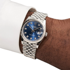 Datejust 36mm Steel & White Gold Blue Dial Diamonds m126334-0016
