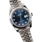 Datejust 36mm Steel & White Gold Blue Dial Diamonds m126334-0016