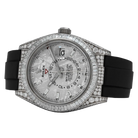 Sky-Dweller 42mm 18K White Gold Meteorite Dial Diamond Watch 326259TBR