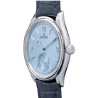Perpetual 1908 39mm White Gold Platinum Ice Blue Dial Black Alligator Leather Strap m52506-0003