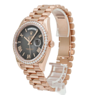 Day-Date 40 228345 Rose Gold Black Dial Diamond Bezel