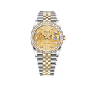 Datejust 36mm Champagne Jubilee Diamond Dial Watch 116243