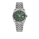 Rolex Datejust 36mm 126234 Stainless Steel Olive Green Palm Motif Dial