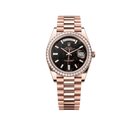 Day-Date 40 228345RBR Rose Gold Eisenkiesel Diamond Dial Diamond Bezel