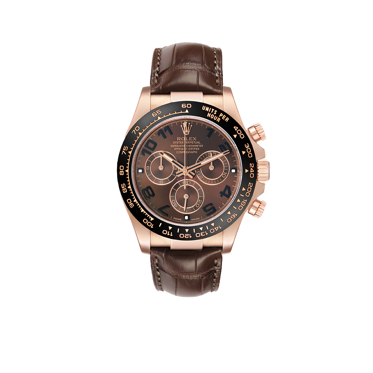 Rolex Daytona 40mm Rose Gold Chocolate Dial Mens Watch 116515