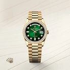 Rolex Day-Date President 36mm Yellow Gold 128348RBR Green