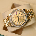 President Day-date II 41mm 218348 18k Yellow Gold Baguette Diamond & Ruby Dial
