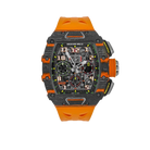 RM 11-03 McLaren Carbon TPT, Skeleton Dial, Orange Strap, 50 mm