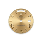 Day-Date 40 228348RBR Yellow Gold Diamond Bezel Champagne Roman Dial