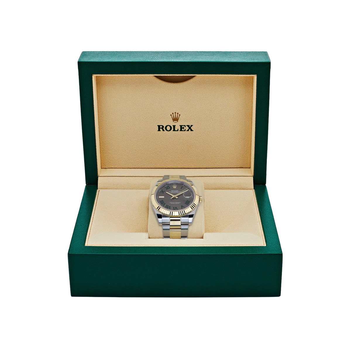 Datejust 41mm Yellow Gold Stainless Steel Wimbledon Slate Dial Oyster 126333