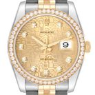 Datejust 36mm Champagne Jubilee Diamond Dial Watch 116243
