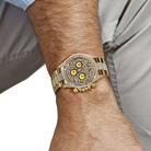 Daytona Eye of the Tiger 116598TBR Yellow Gold Diamond Dial with Diamond Bracelet (Super Clone)