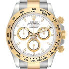 Daytona 40mm Steel Yellow Gold White Dial Mens Watch 126503