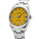Oyster Perpetual 41mm Stainless Steel Yellow Dial Men Watch 124300-0004