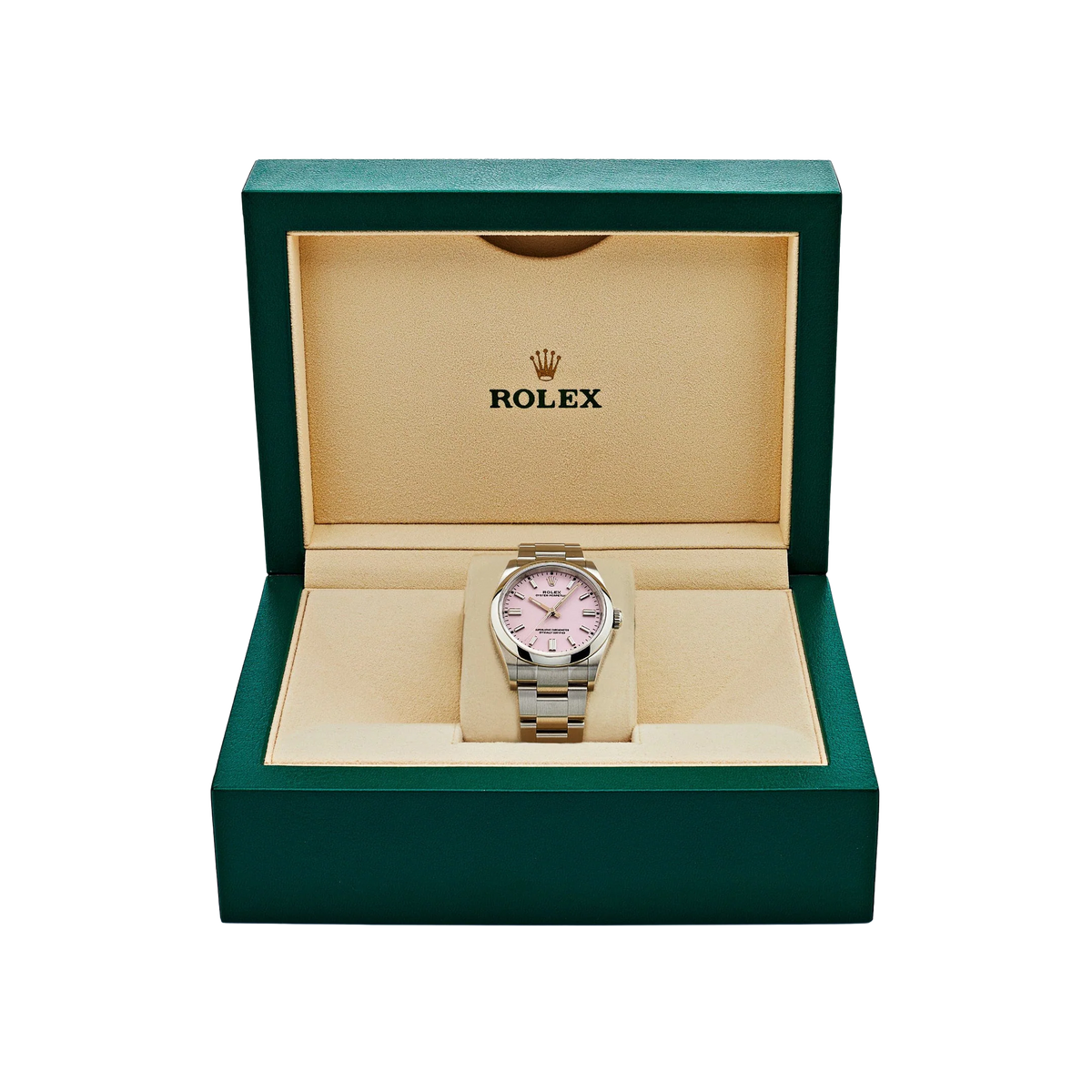 Oyster Perpetual 41mm Stainless Steel Candy Pink Dial Men Watch 134300-0013 New 2025