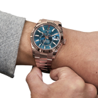 Sky-Dweller 42mm 18k Everose Gold Mens Watch 336935-0005 (Super Clone)