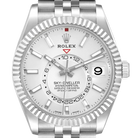 Sky-Dweller 42mm  Silver Dial Steel White Gold Mens Watch 326934
