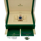 Day-Date 36mm 128345RBR Rose Gold Diamond Bezel Blue-Green Baguette Marker Dial